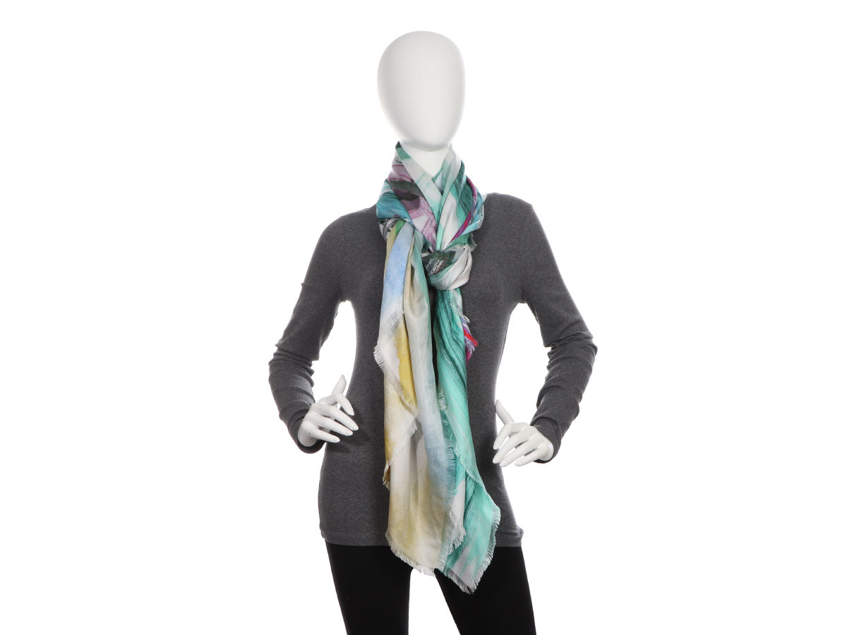 Chanel Multicolor Silk Shawl
