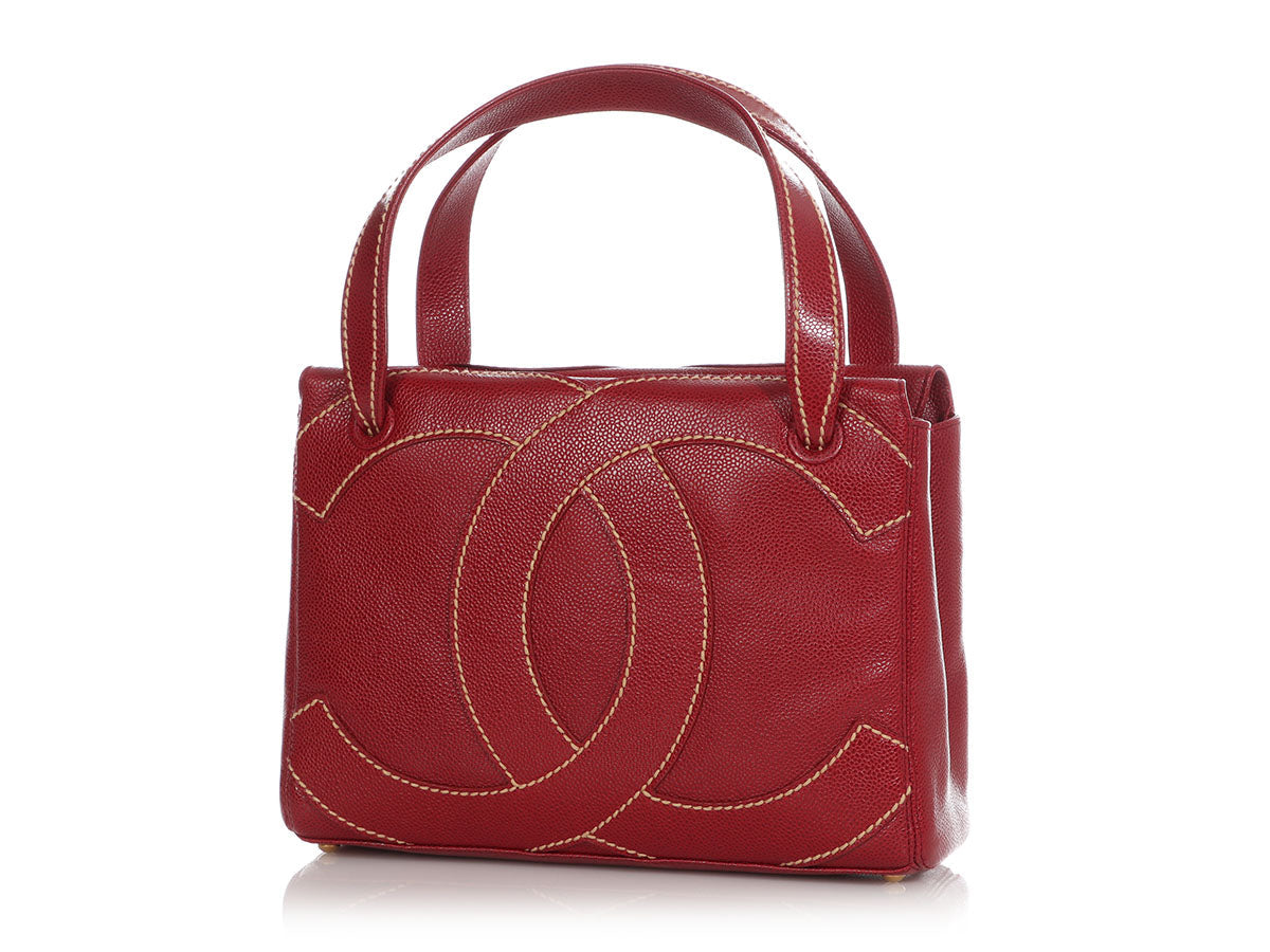 Chanel Red Caviar Hand Bag
