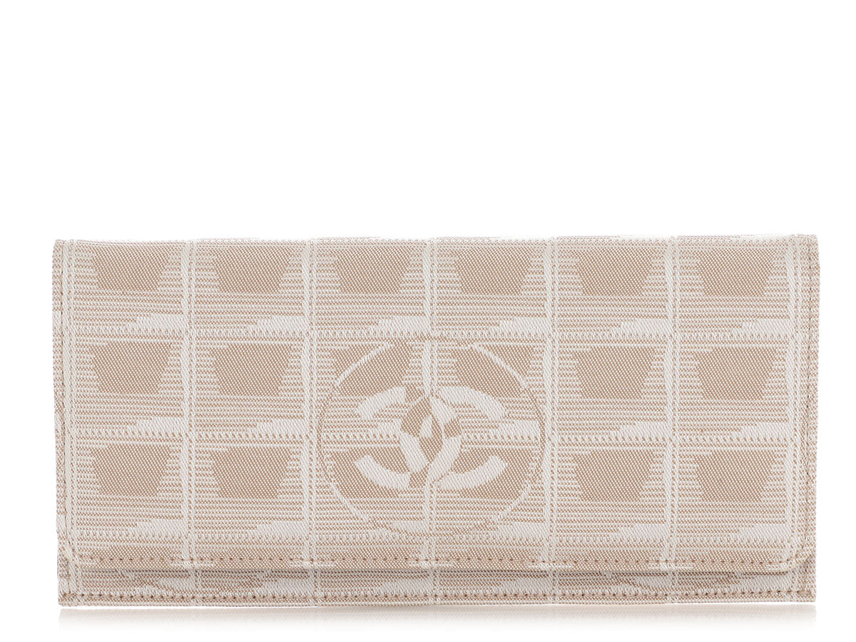 Chanel Beige Travel Ligne Long Wallet