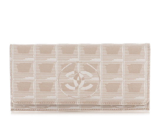 Chanel Beige Travel Ligne Long Wallet