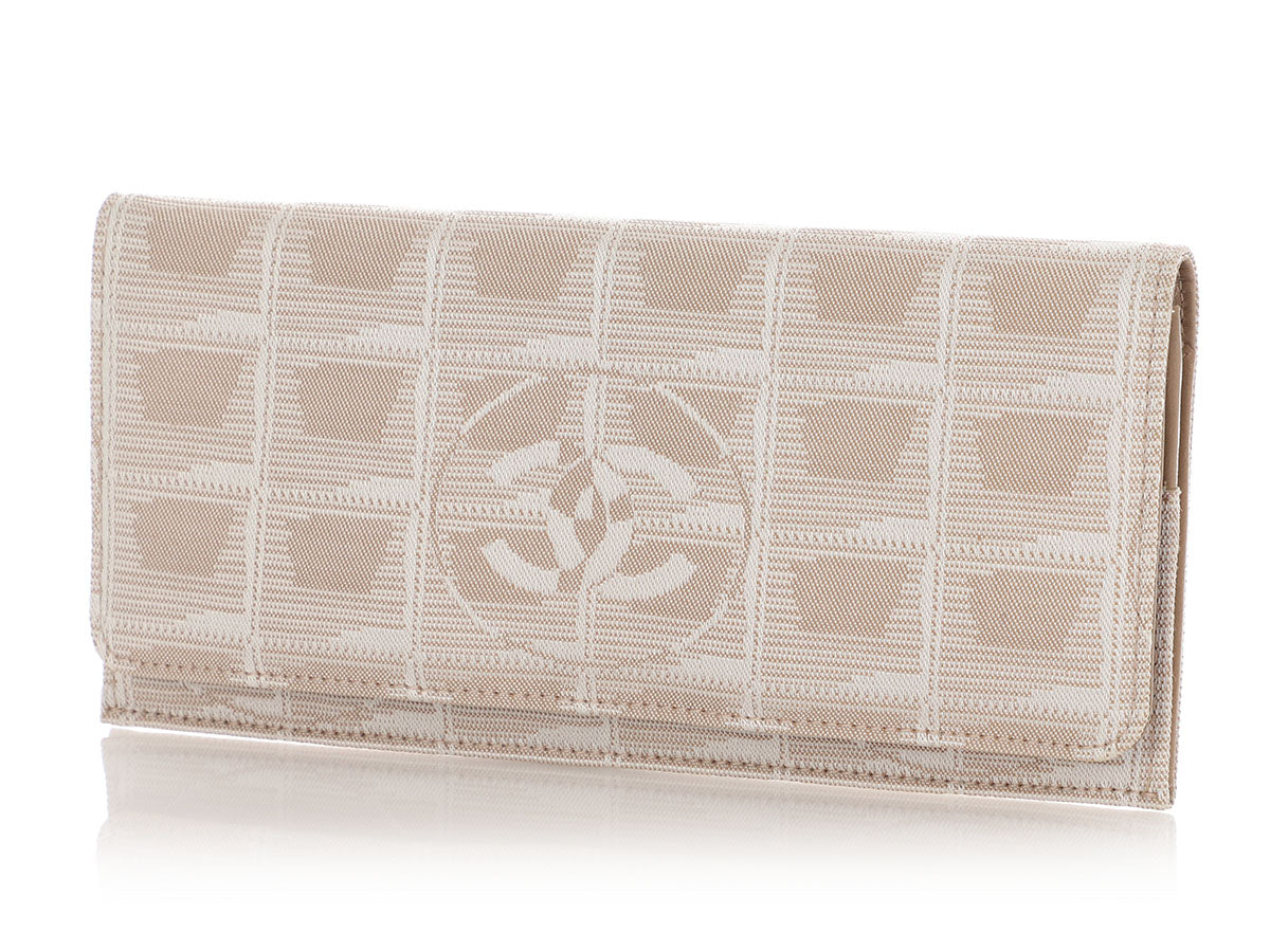 Chanel Beige Travel Ligne Long Wallet