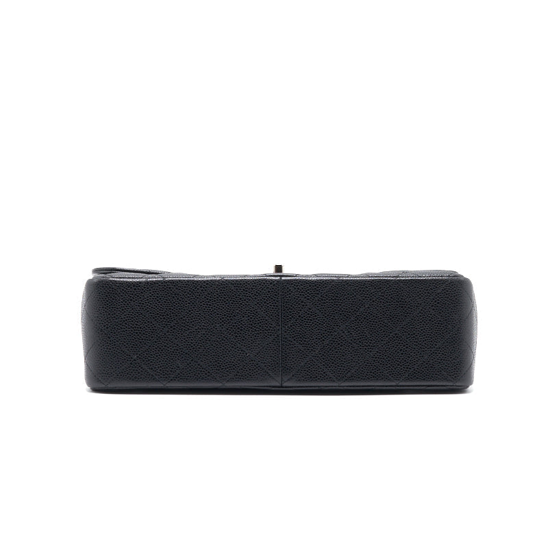 Chanel Jumbo Size Double Flap Caviar with Silver Hardware