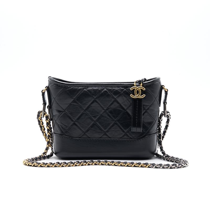 Chanels Gabrielle Small Hobo Handbag black