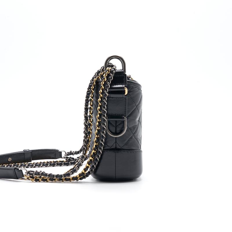 Chanels Gabrielle Small Hobo Handbag black