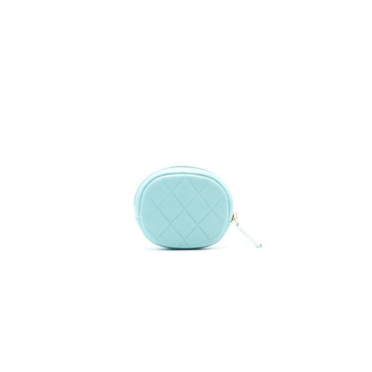 Chanel 19C Cavier Round Coin Purse Tiffany Blue