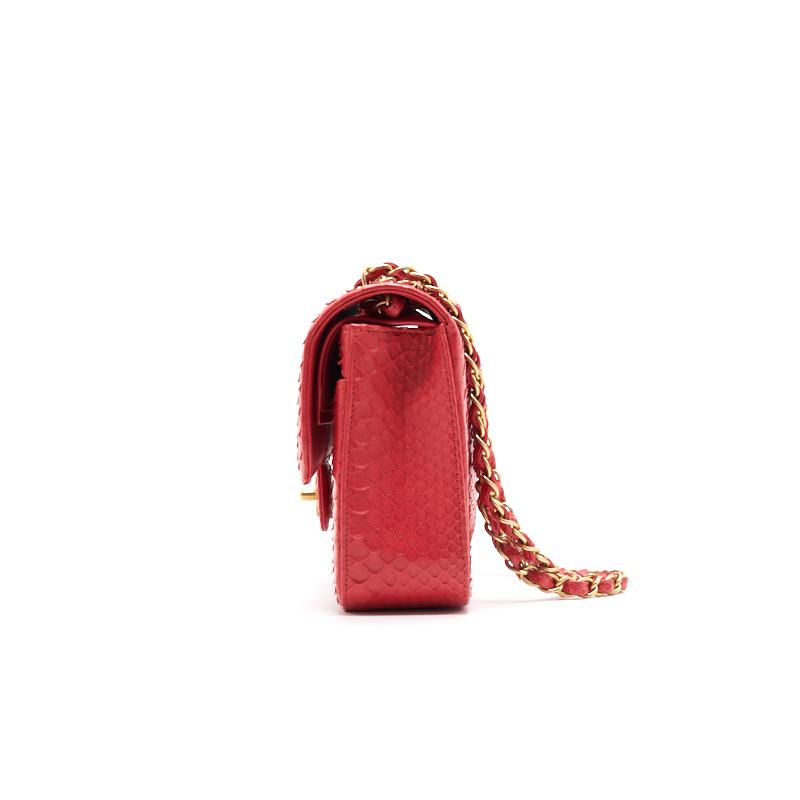 Chanel Python Skin Classic Medium Double Flap with
