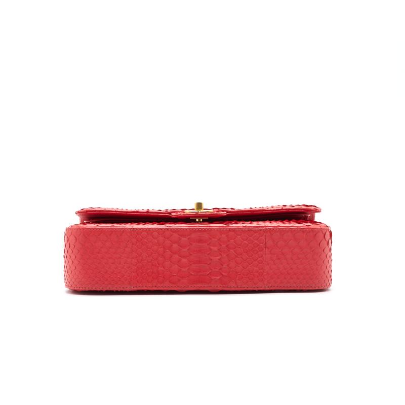 Chanel Python Skin Classic Medium Double Flap with