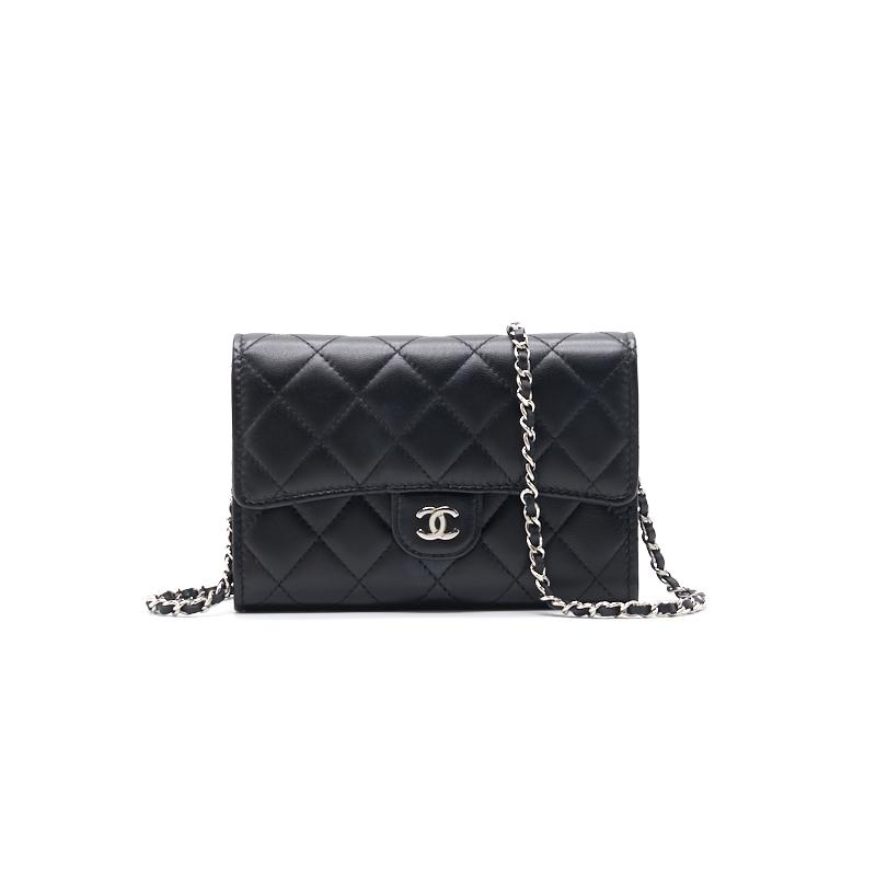 Chanel Mini Lambskin WOC Black