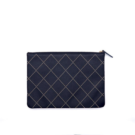 Chanel Calfskin with Metal Bead Pouch