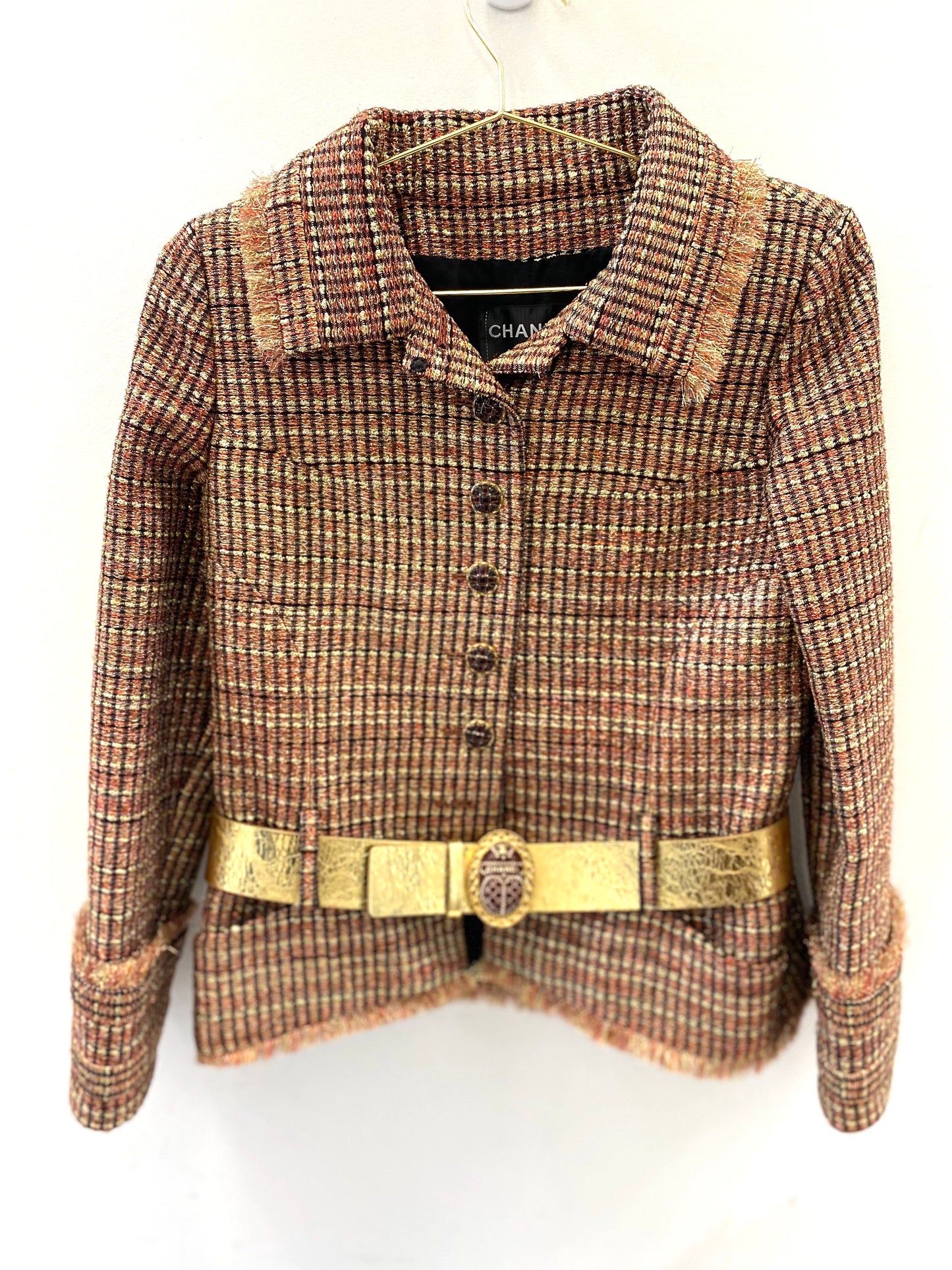CHANEL BELTED TWEED JACKET Handbag