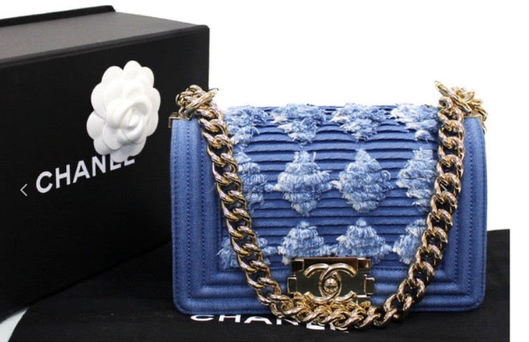 CHANEL BOY THE 27TH MINI DENIM SHOULDER BAG HS