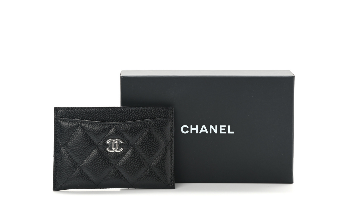 CHANEL CAVIAR QUILTED LAMBSKIN CARD CASE Handbag