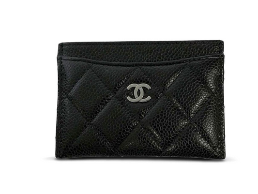 CHANEL CAVIAR QUILTED LAMBSKIN CARD CASE Handbag