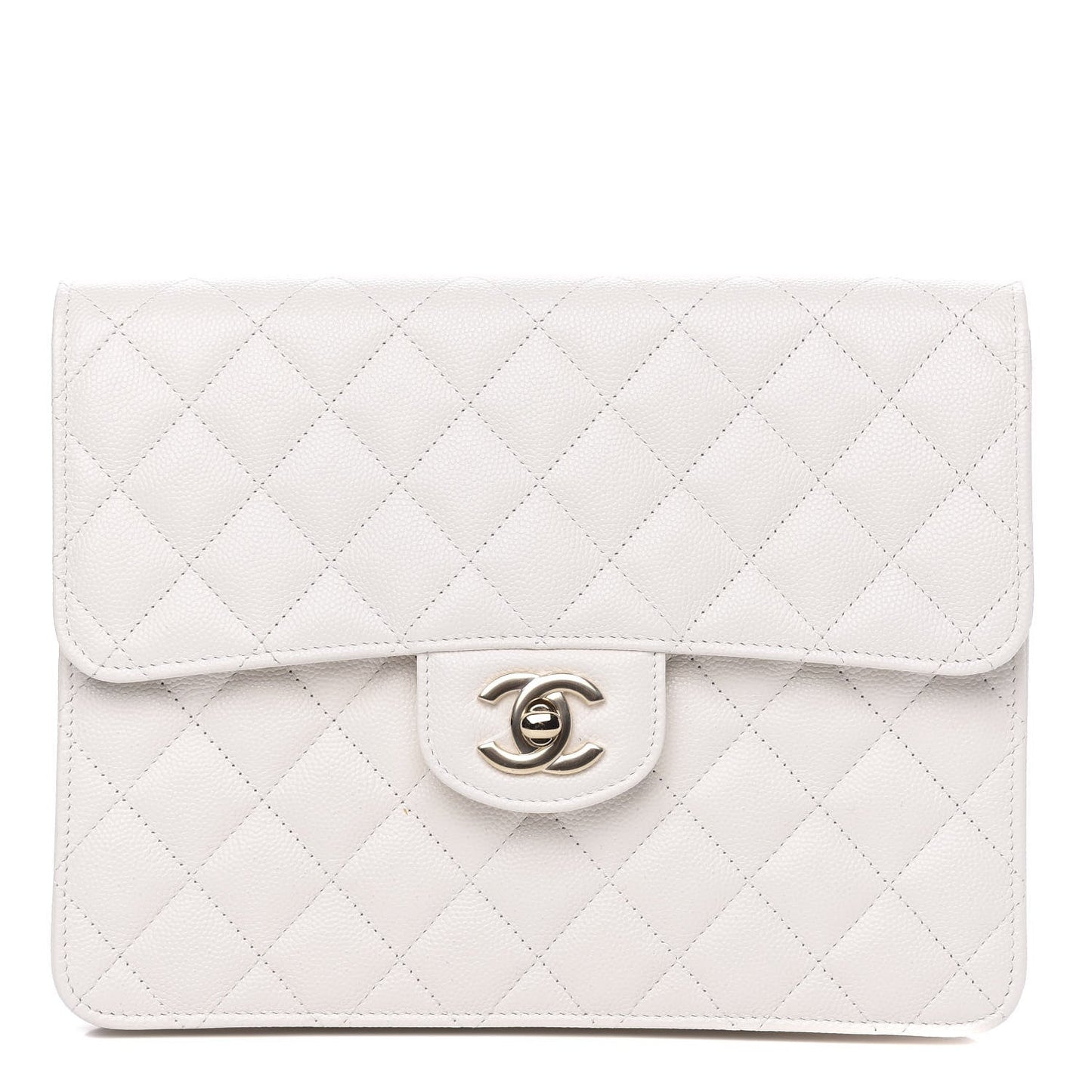 CHANEL CAVIAR QUILTED SQUARE FLAP CLUTCH BAG Classic Flap