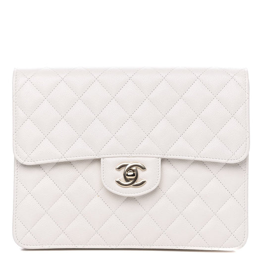 CHANEL CAVIAR QUILTED SQUARE FLAP CLUTCH BAG Classic Flap