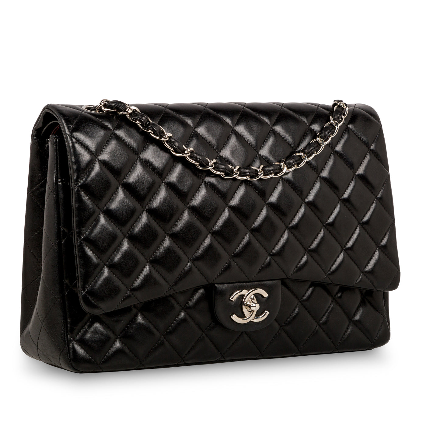 Chanel Classic Flap Bag - Black Maxi