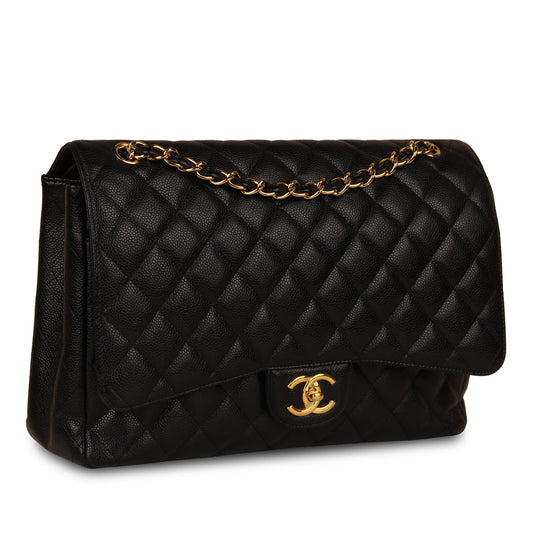 Chanel Classic Flap Bag - Black Maxi