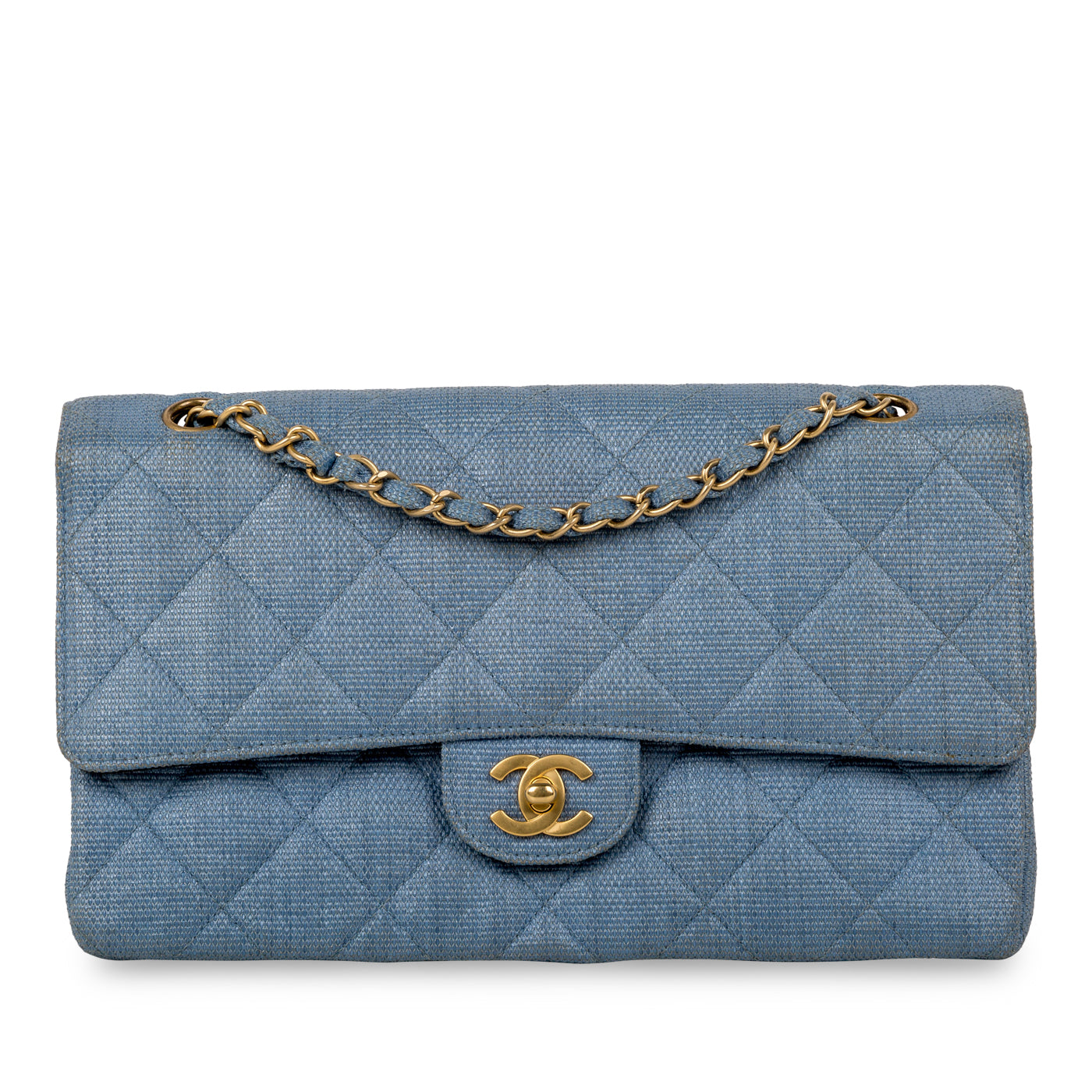 Chanel Classic Flap Bag - Denim Effect Raffia