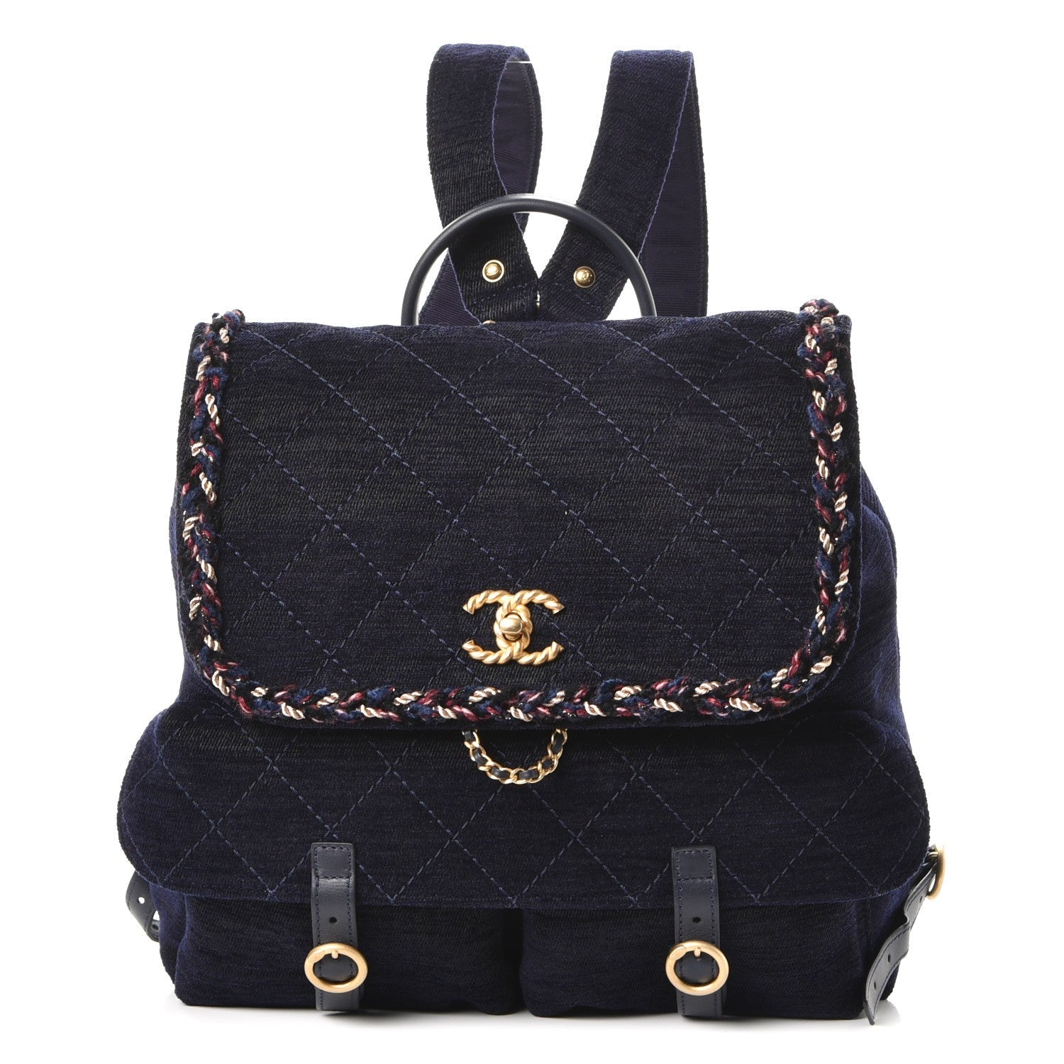 CHANEL RUE CAMBON WOOL VELVET IAN STROLL BACKPACK