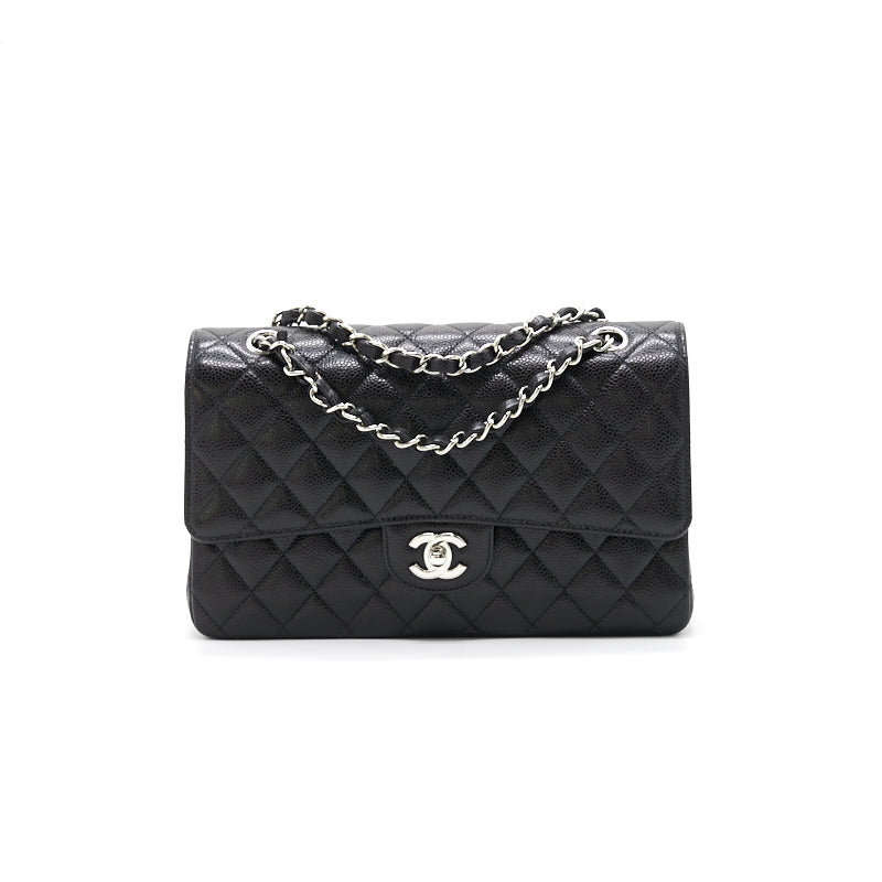 Chanel Medium 25cm Classical Double Flap Caviar Black Year 2020