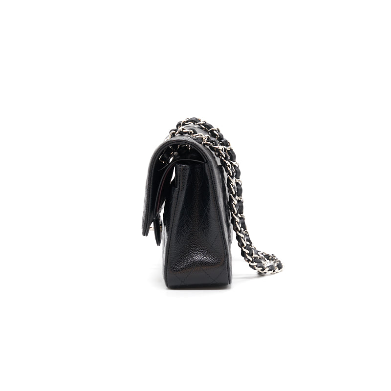 Chanel Medium 25cm Classical Double Flap Caviar Black Year 2020
