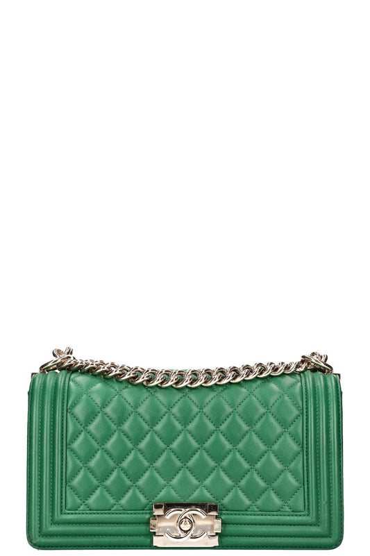 CHANEL Boy Bag Medium Green