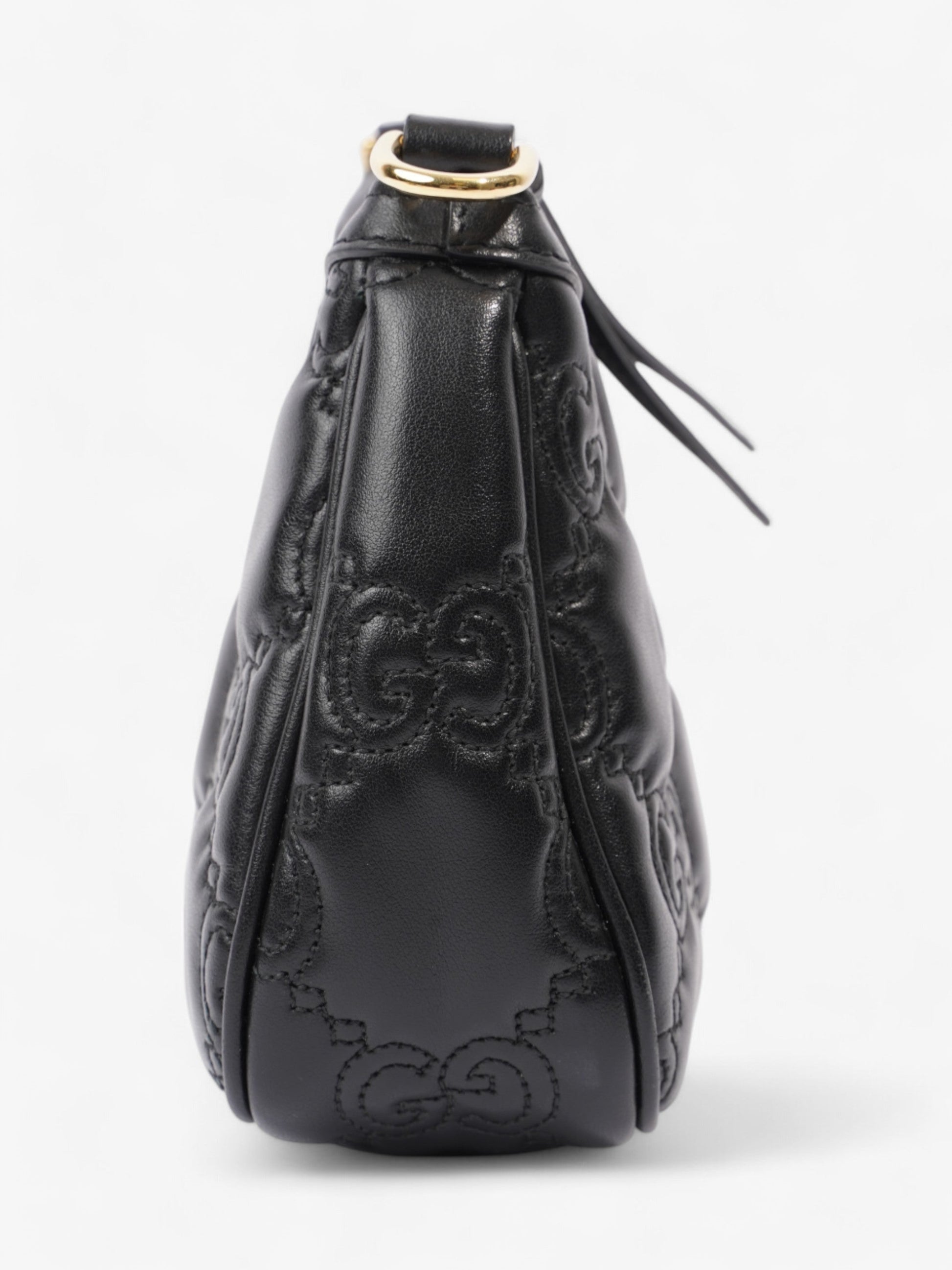 Gucci GG Shoulder Bag Black Matelasse Leather Small