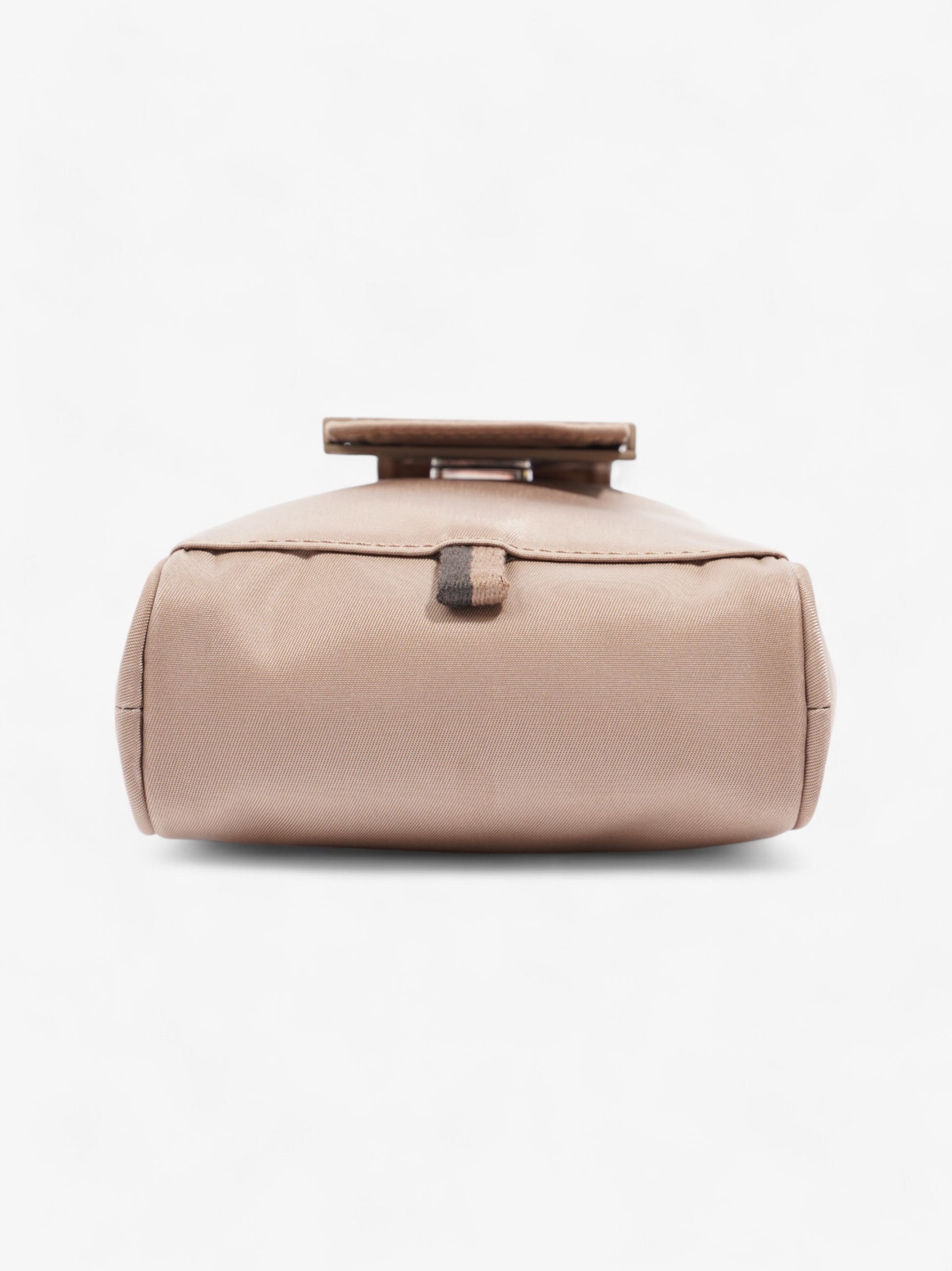 Fendi Logo Plaque Messenger Bag Beige Nylon
