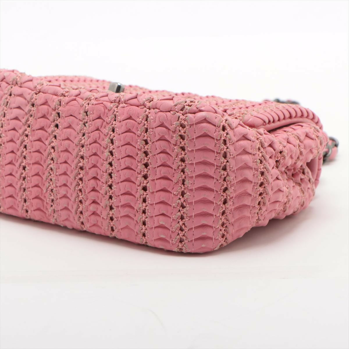 Chanel Pink Paris Seoul Mini Crochet Lambskin Flap Bag