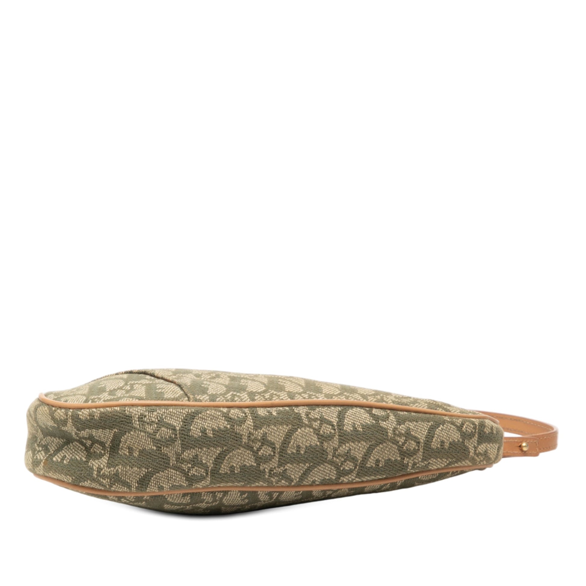 Green Dior Mini Diorissimo Canvas Saddle Pochette Shoulder Bag