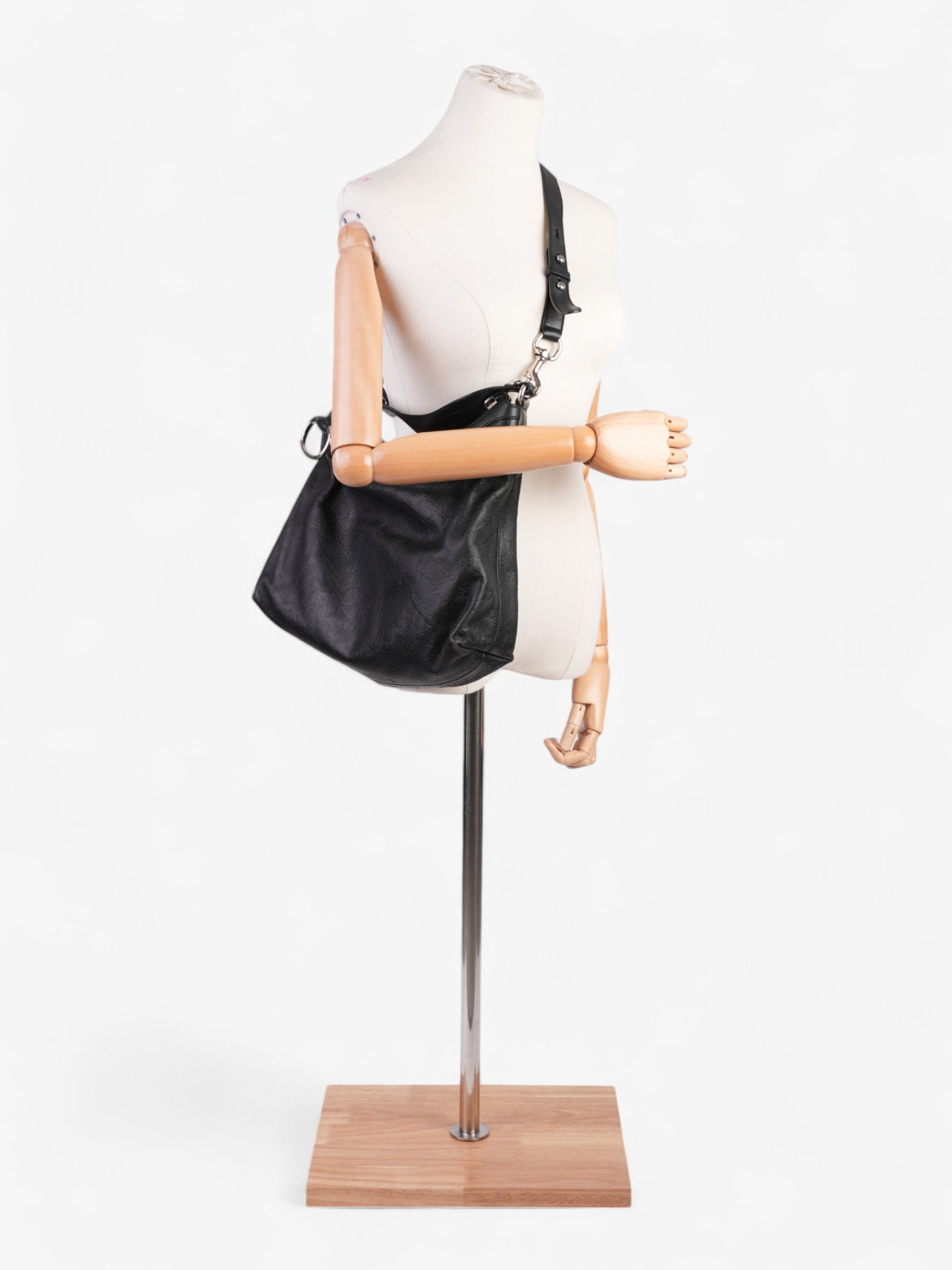 Gucci Shoulder Bag Black Leather