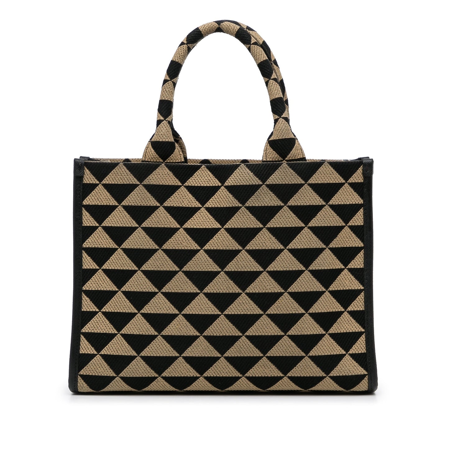 Prada Symbole Triangolo Brown Canvas Luxury Handbag