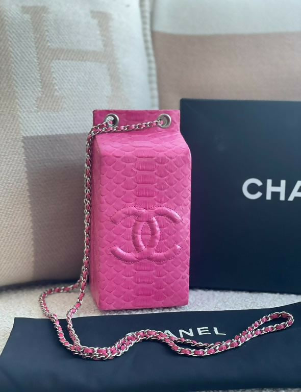 Chanel 2014 Python Pink Milk Carton Bag