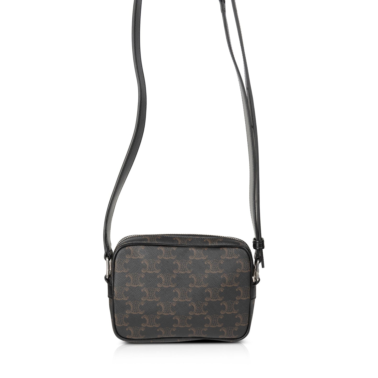 Celine 2020 Triomphe Canvas Mini Messenger Bag with Celine Print