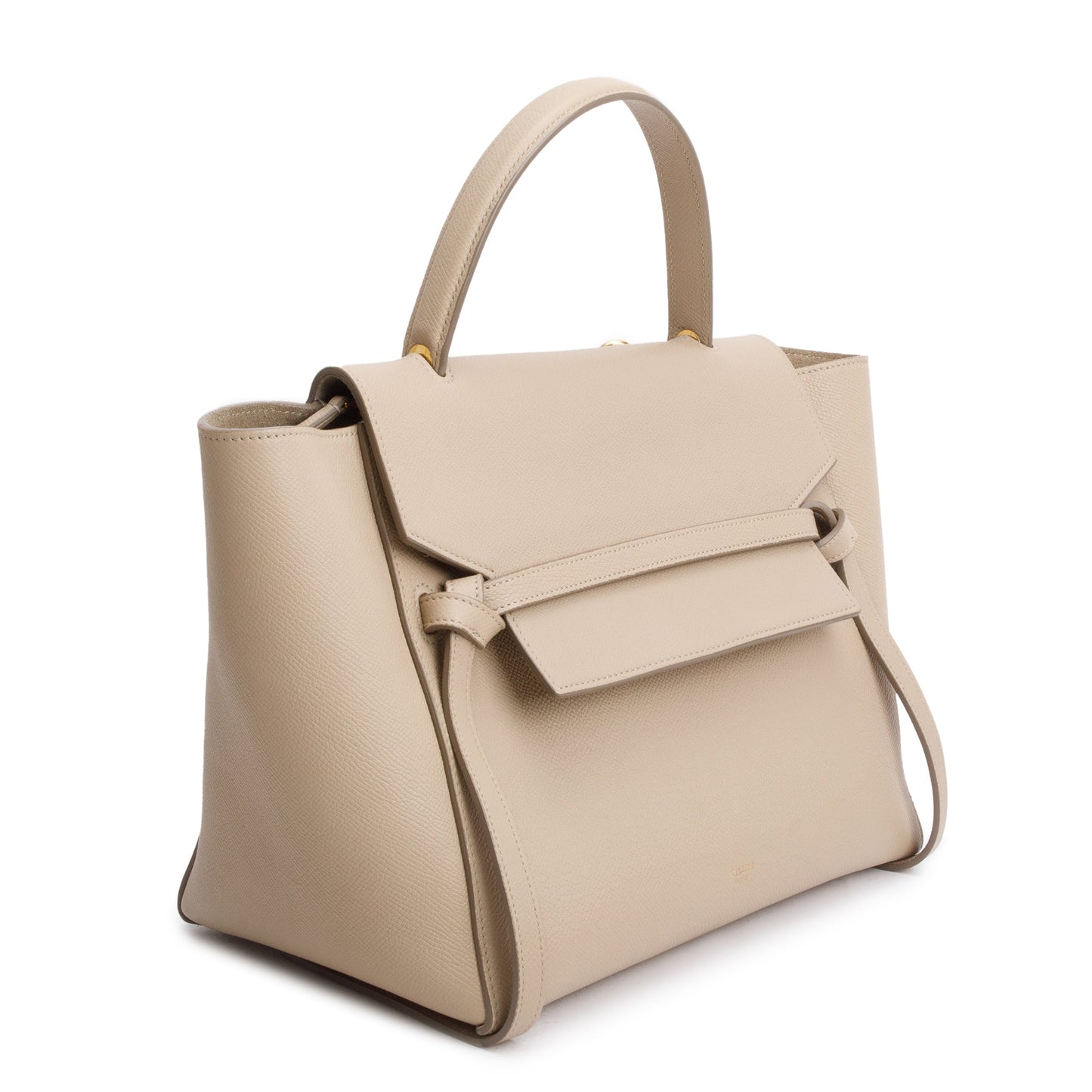 Celine Beige Grained Calfskin Leather Mini Belt Bag