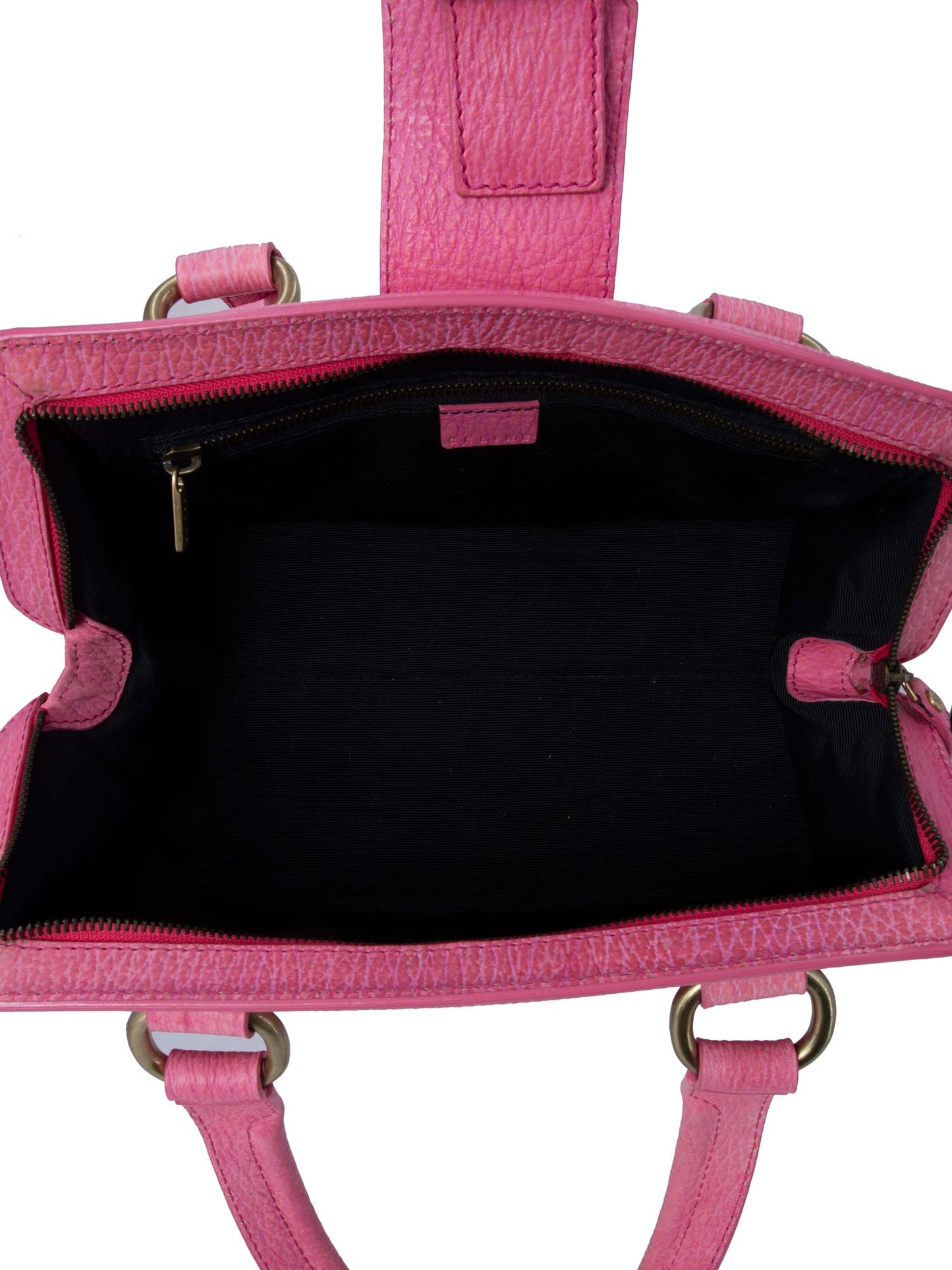 Luxury CELINE Pebble Leather Ella Doctor Bag Pink
