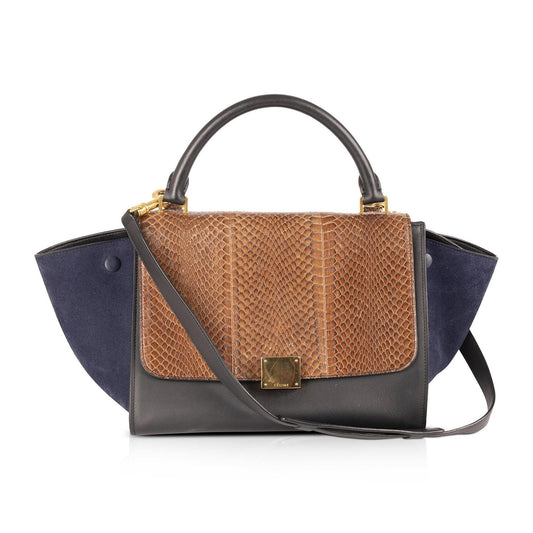 Celine Small Python Trapeze Bag