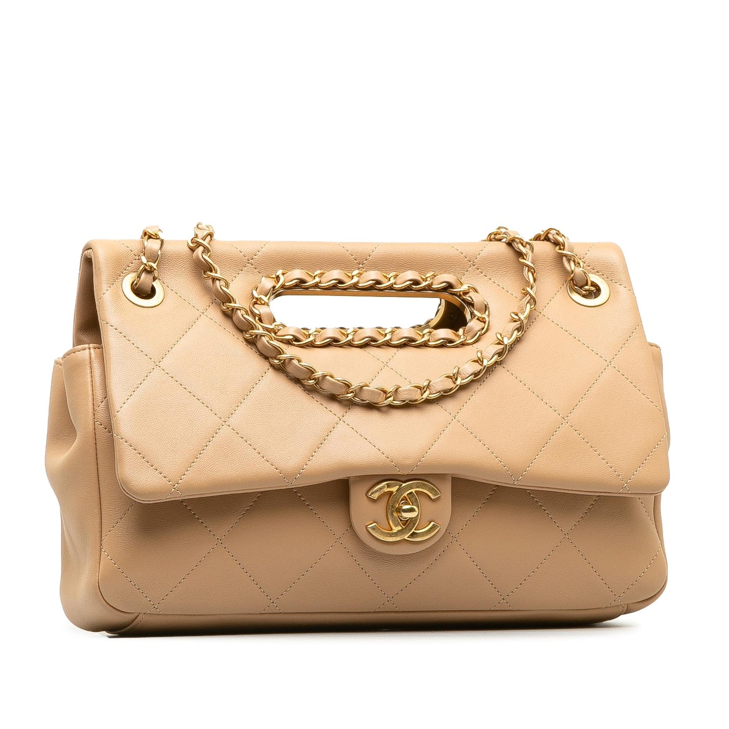Chanel A Real Catch Lambskin Satchel (SHG-mZDJD0) Handbag