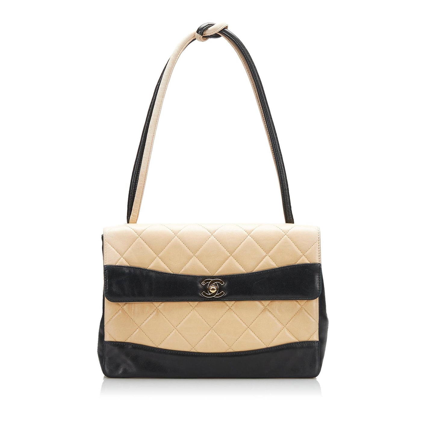 Chanel Bicolor Leather Shoulder Bag SHG k3TZpL