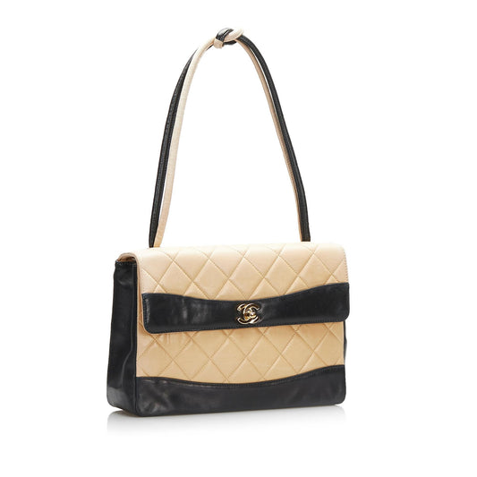 Chanel Bicolor Leather Shoulder Bag SHG k3TZpL