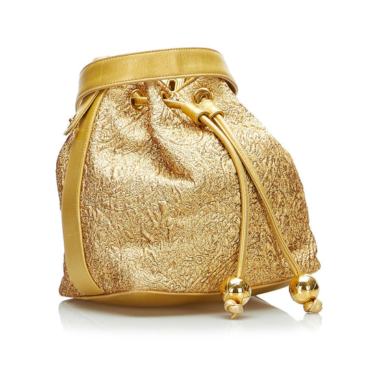Chanel Brocade Bucket Bag SHG jCJMfw