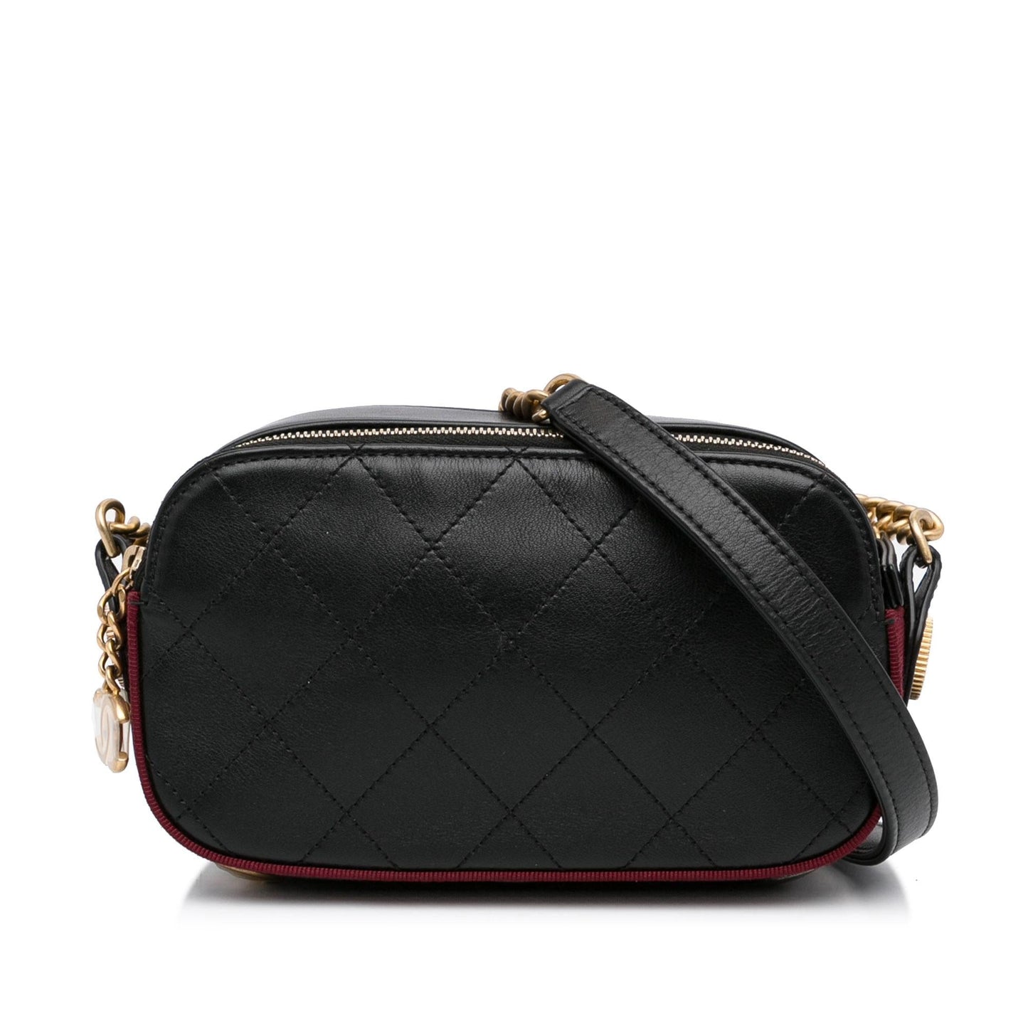 Chanel Button Up Double Zip Camera Bag SHG 9ts5t9