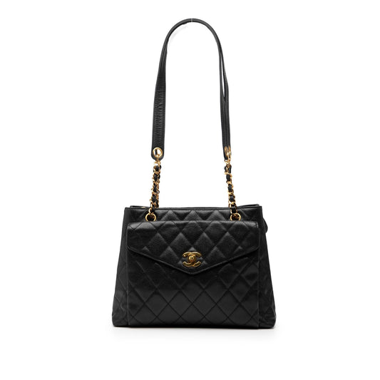 Chanel CC Caviar Front Pocket Shoulder Bag