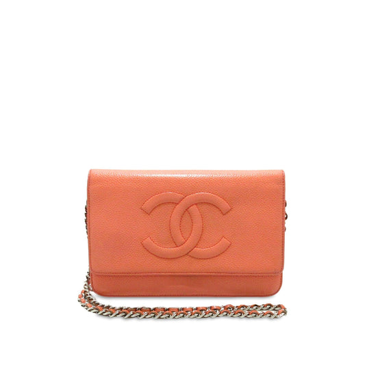 Chanel CC Caviar Wallet On Chain (SHG-Fvkwf6) Crossbody
