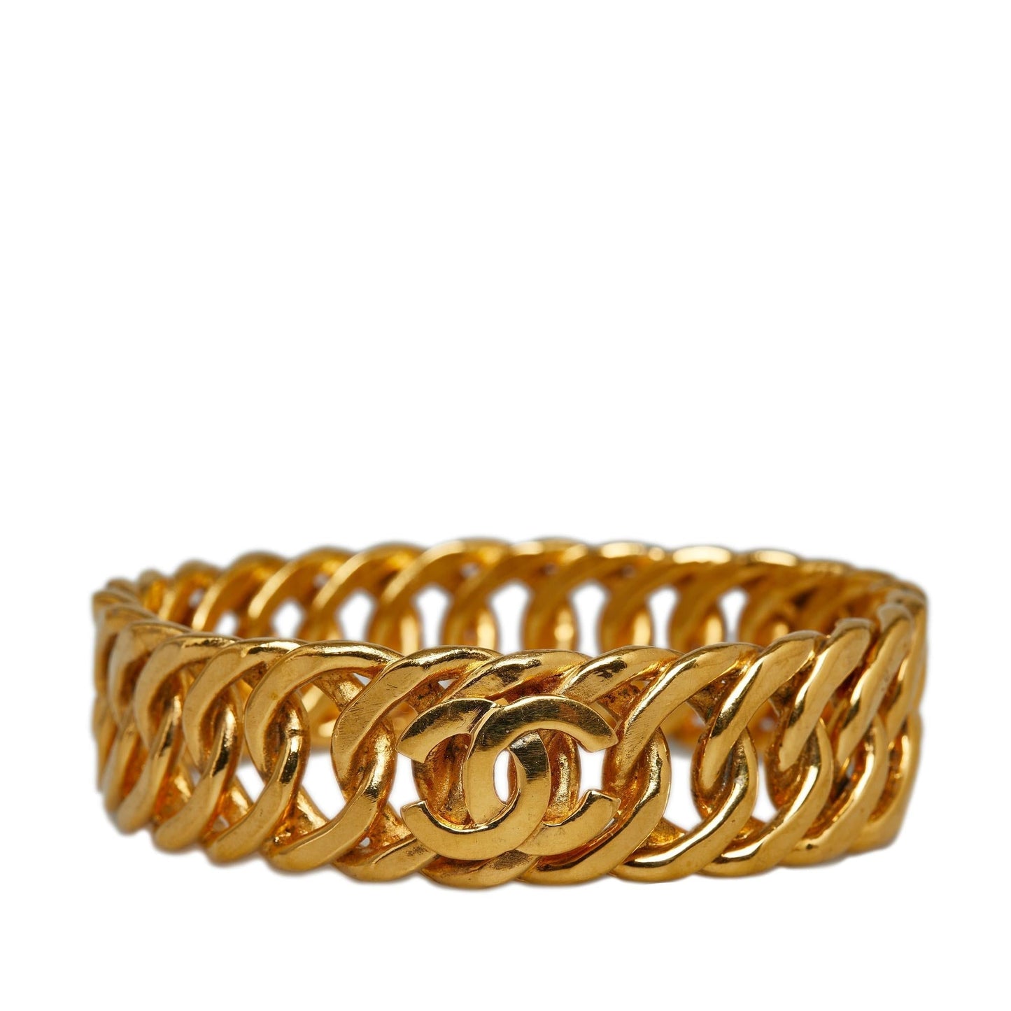 Chanel CC Gold-Tone Bangle (SHG-04KbRw) Handbag
