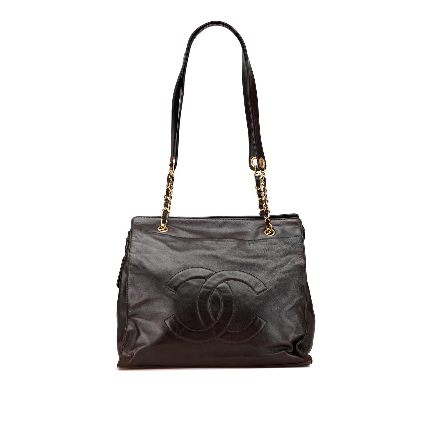 Chanel CC Lambskin Chain Tote
