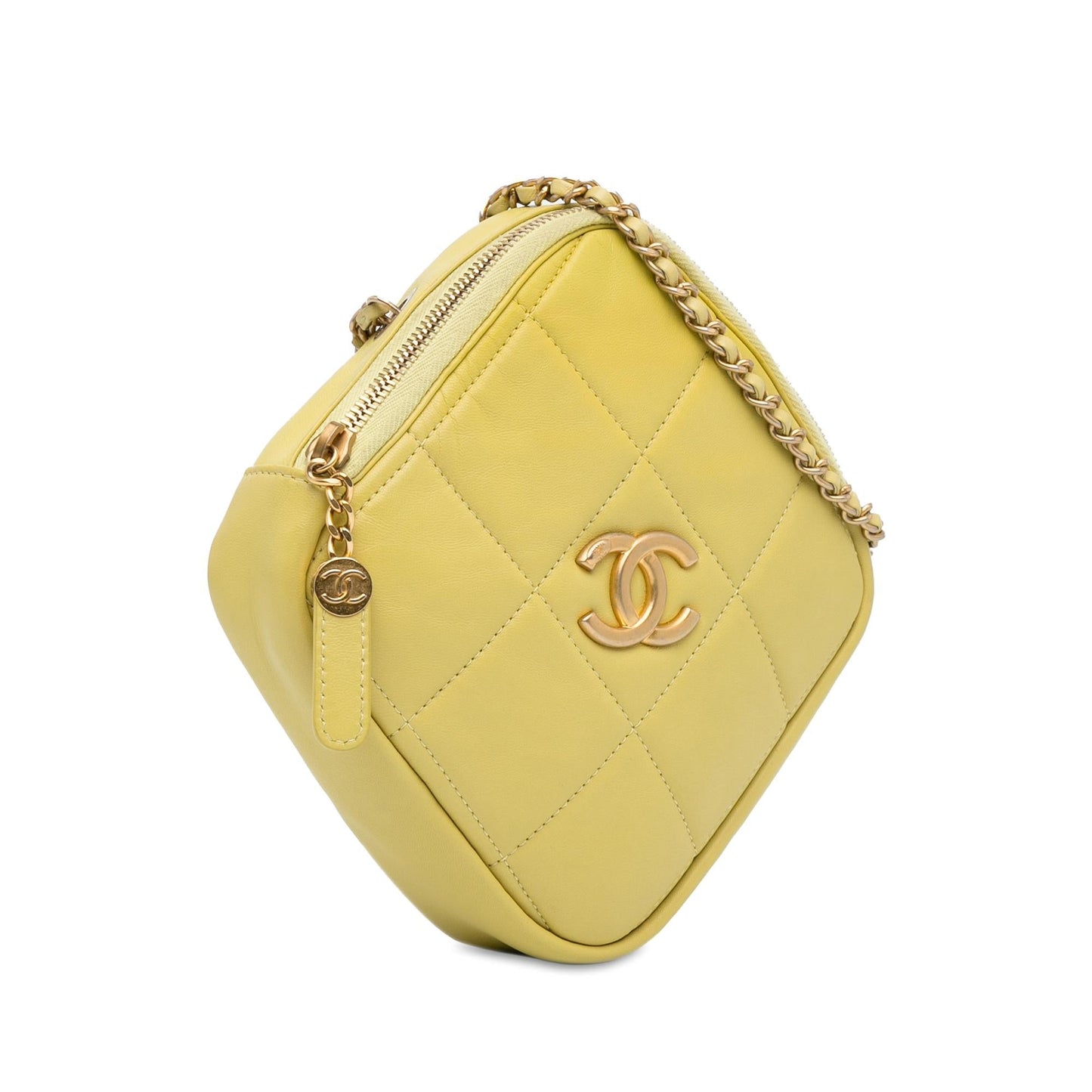 Chanel CC Lambskin Diamond Clutch with Chain (SHG-I7p00r)