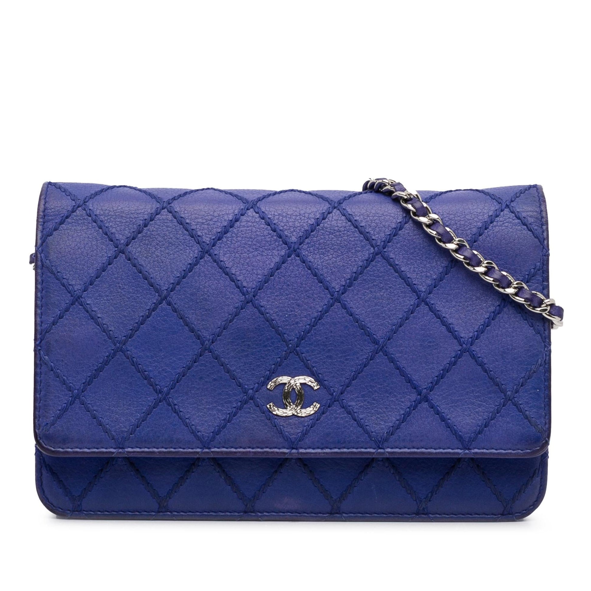 Chanel CC Lambskin Wild Stitch Wallet on Chain (SHG-IF20c2) Crossbody