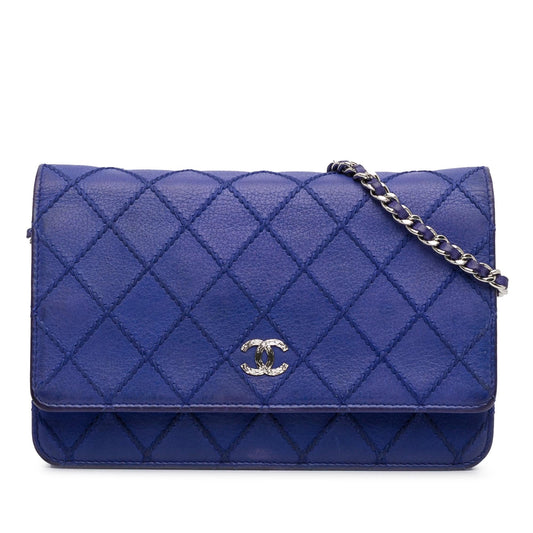 Chanel CC Lambskin Wild Stitch Wallet on Chain (SHG-IF20c2) Crossbody