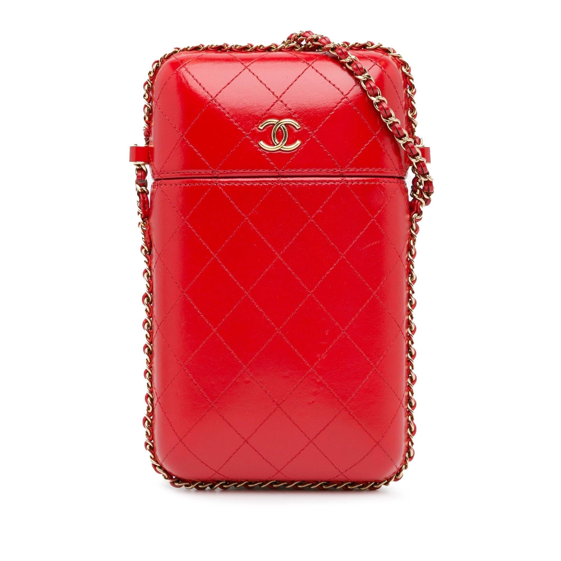 Chanel CC Quilted Calfskin Chain Around Phone Holder (SHG-t9r9NM) Crossbody
